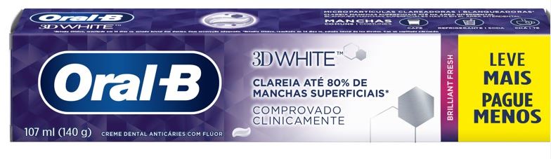 CREME DENTAL ORAL-B 3D WHITE BRILLIANT FRESH 140G                                                   