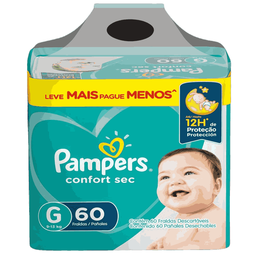 FRALDA PAMPERS CS G FORTEBAG C/60UN                                                                 