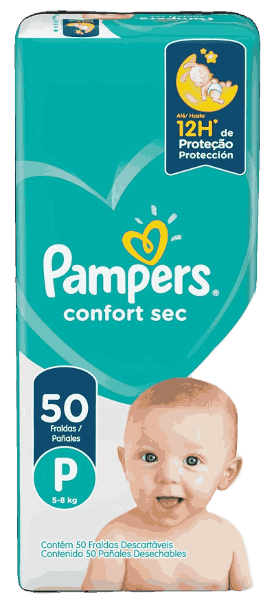 FRALDA PAMPERS CONFORT SEC P MEGA 50 UNIDADES                                                       